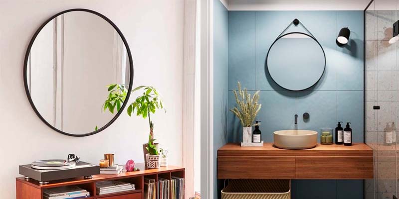 Espelhos redondos de parede